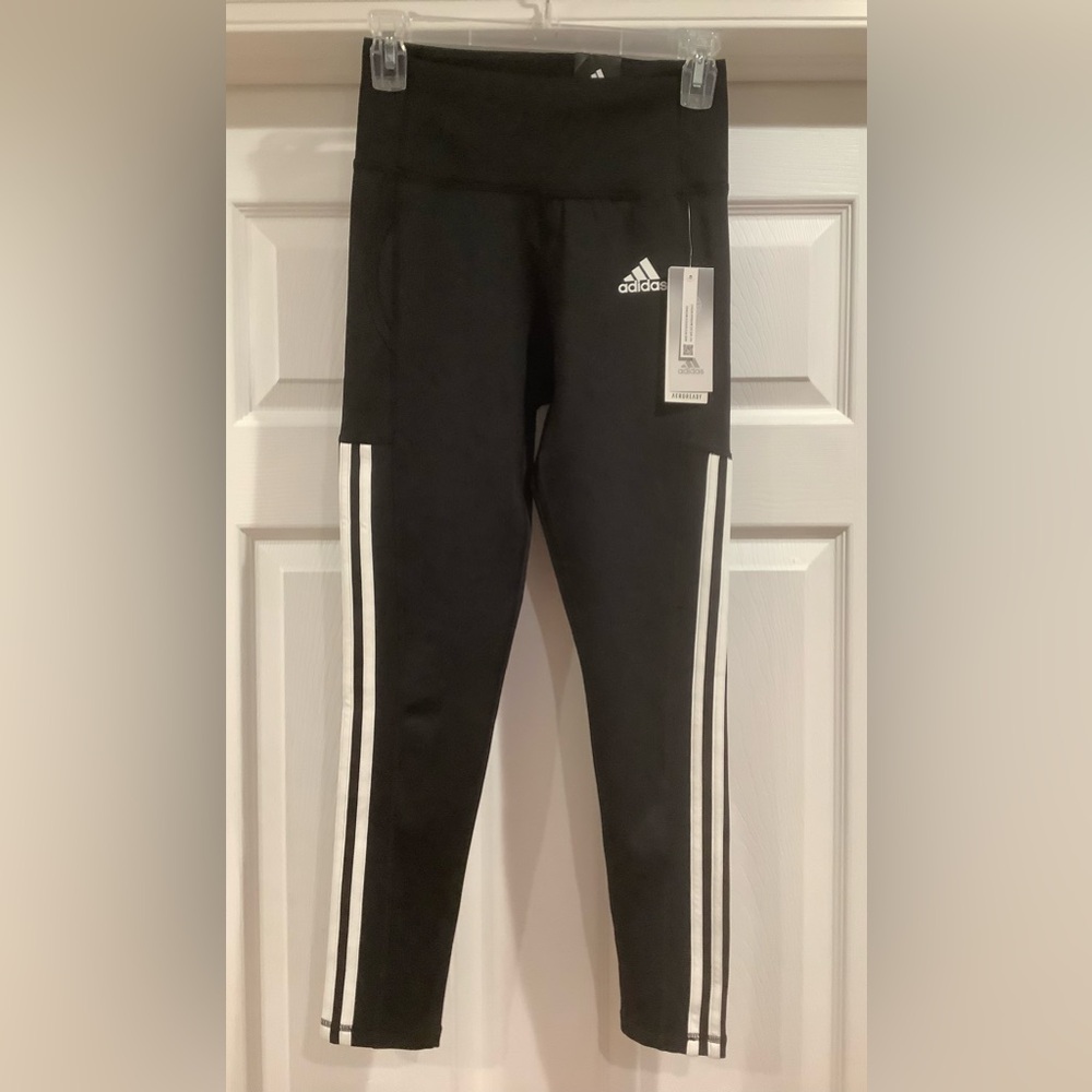 NWT Adidas Tight Fit High Rise Black Leggings S